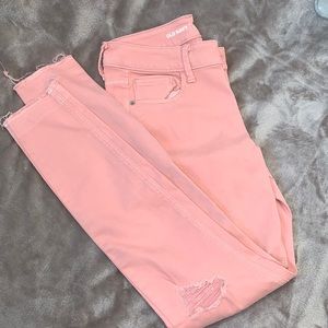 Pink old navy rockstar jeans